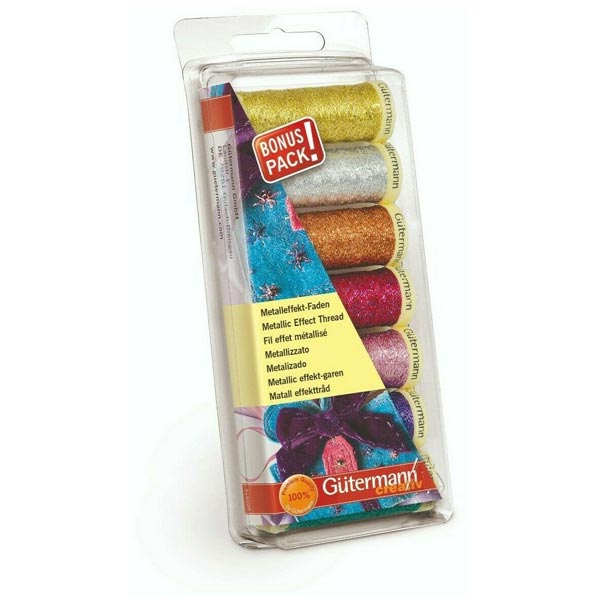 Gutermann Creativ Thread Set Metallic Effect Assorted 50mm | Set of 7