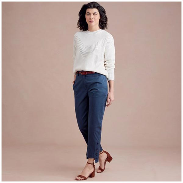 Simplicity S8957 Sewing Pattern Misses' Slim Leg Trousers with Variations