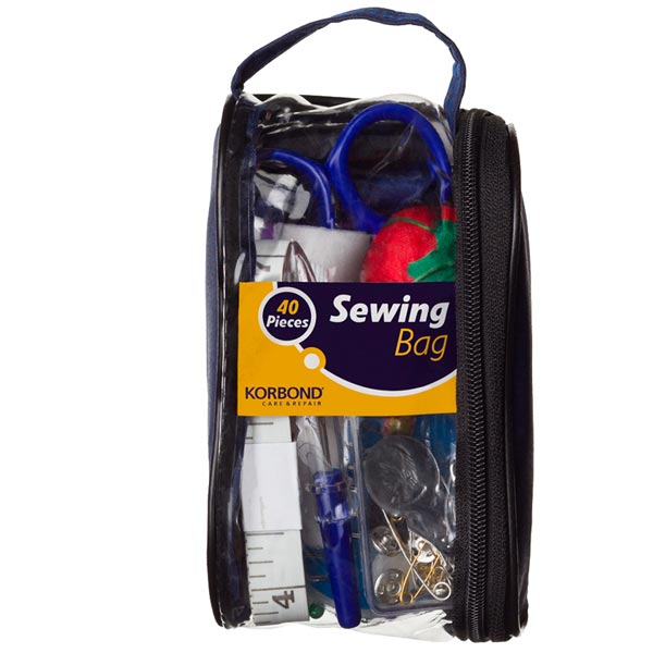 Korbond Sewing Bag Kit with Fabric Bag | Pack of 40