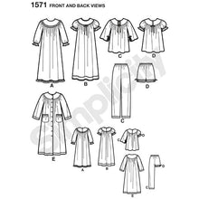 Simplicity 1571 Sewing Pattern Child's and Girl's Loungewear Separates