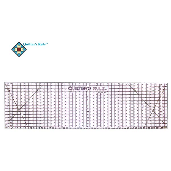Bohin Metric Quilting Ruler 16cm x 60cm Black Marks
