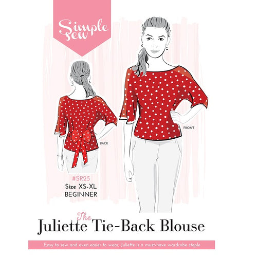 Simple Sew Juliette Tie-Back Blouse Top Pattern