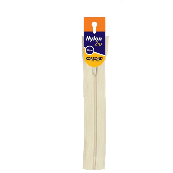 Korbond Nylon Zip Cream | 12cm
