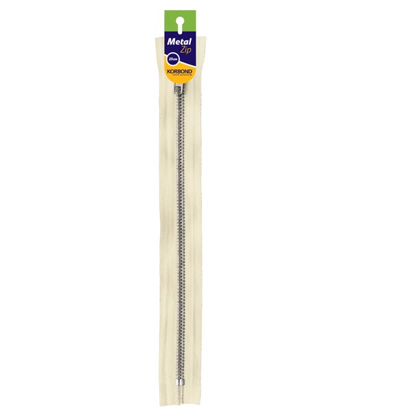 Korbond Metal Zip Cream | 25cm