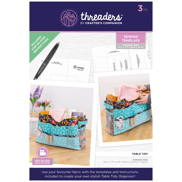 Threaders Sewing Templates Table Tidy Template | Set of 3