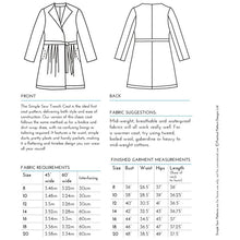 Simple Sew Trench Coat Pattern
