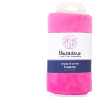 Threaders 50cm x 160cm Velvet Fabric Magenta | Touch Of Velvet Collection