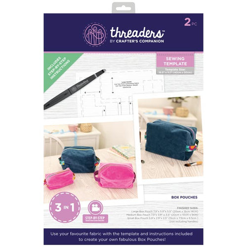 Threaders Sewing Templates Box Pouches | Set of 2