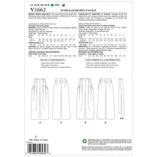 Vogue V1662 Sewing Pattern Misses' Pants & Belt, Sandra Betzina Today's Fit