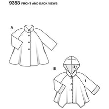 Burda Style Pattern B9353 Child's A-Line Coat