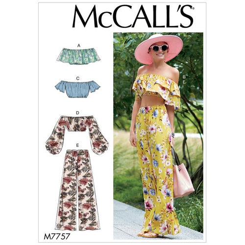 McCall's M7757 Sewing Pattern Misses' Tops and Pants