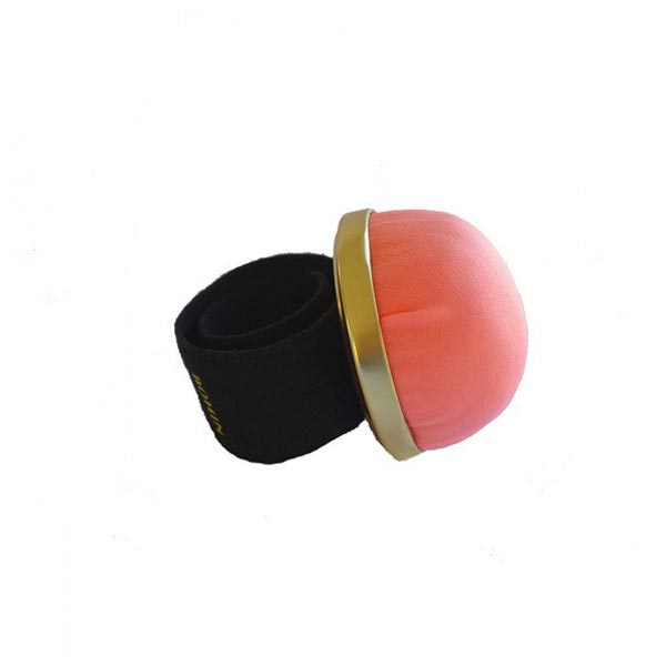 Bohin Velvet Pin Cushion in Baby Pink with Slap Bracelet