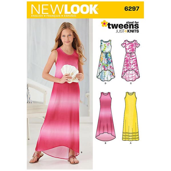 New Look 6297 Sewing Pattern Girls' Knit Dress