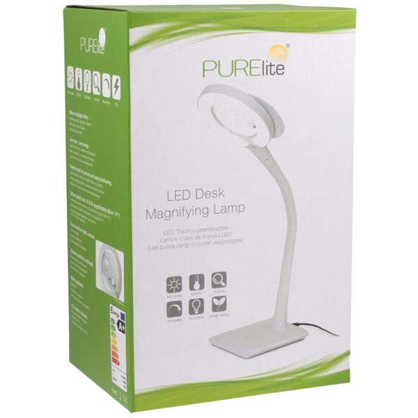 PURElite Magnifying LED Desk Lamp