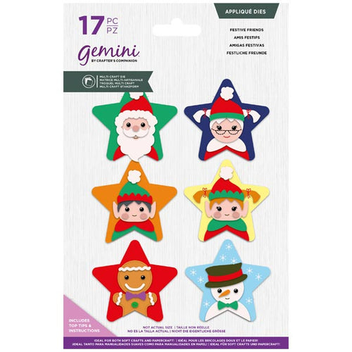 Gemini Appliqué Die Set Festive Friends | Set of 17