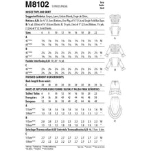 McCall's M8102 Sewing Pattern Misses' Top and Skirt #LorettaMcCalls