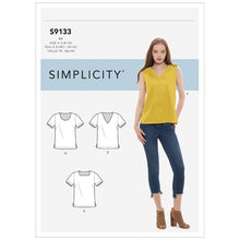 Simplicity S9133 Sewing Pattern - Misses' Tops