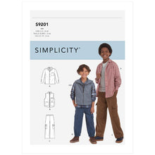 Simplicity S9201 Sewing Pattern Children's & Boys' Shirt, Vest & Pull-On Pants