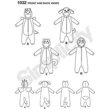 Simplicity 1032 Sewing Pattern Toddlers' Animal Costumes