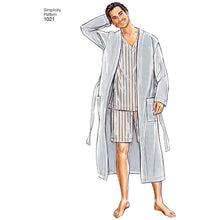 Simplicity 1021 Sewing Pattern Men's Classic Pyjamas & Robe