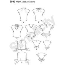 Simplicity Pattern 8593 Misses' Vintage Poncho Blouses
