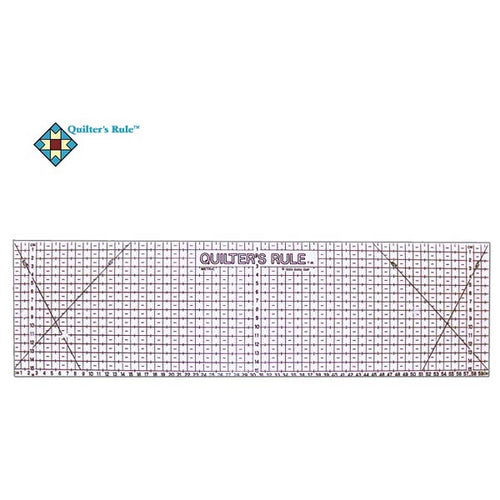 Bohin Metric Quilting Ruler 16cm x 60cm Black Marks
