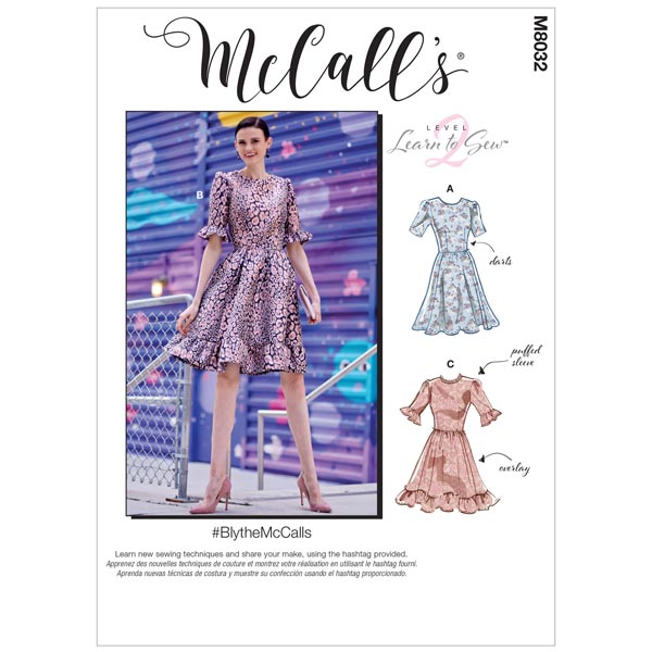 McCall's M8032 Sewing Pattern Misses' Dresses #BlytheMcCalls