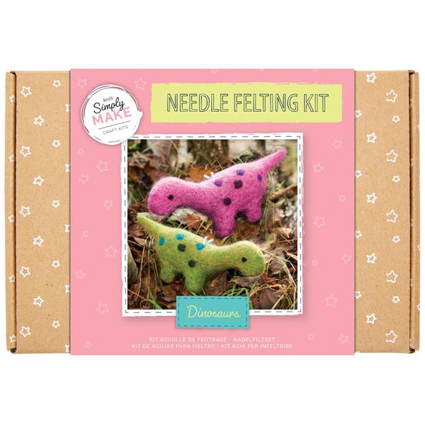 Simply Make Craft Kits Needle Felting Kit Dinosaurs