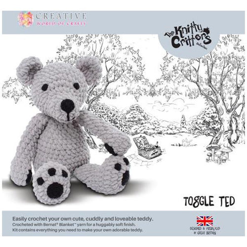 Knitty Critters Crochet Kit Toggle the Ted