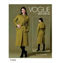 Vogue V1650 Sewing Pattern Guy Laroche Misses' Coat