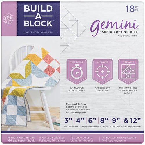 Gemini Build-A-Block Die Set Patchwork System | Set of 18
