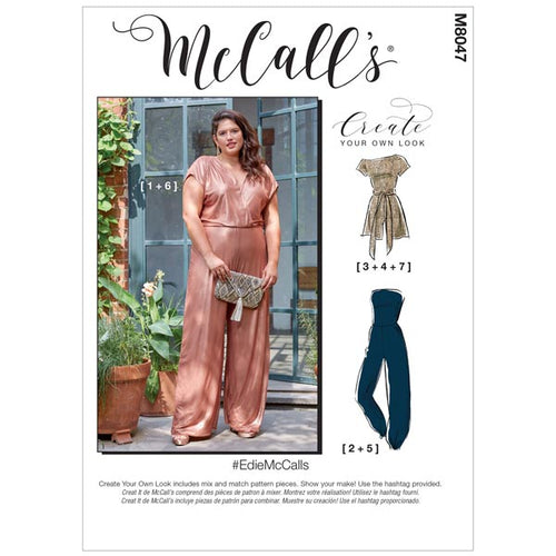 McCall's M8047 Sewing Pattern Misses' & Women's Romper, Jumpsuit & Sash #EdieMcCalls
