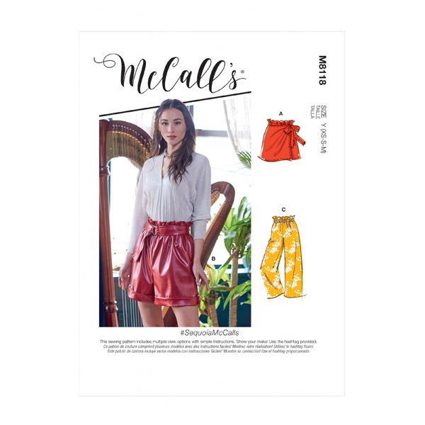 McCall's M8118 Sewing Pattern Misses' Shorts, Pants & Belt. #SequoiaMcCalls