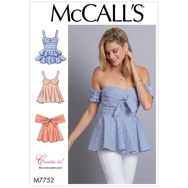 McCall's M7752 Sewing Pattern Misses' Tops