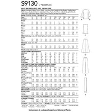 Simplicity S9130 Sewing Pattern - Misses' & Women's Tops, Skirt & Trousers