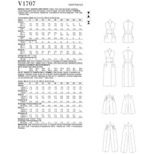 Vogue 1707 Sewing Pattern Misses' Vest, Shorts & Pants