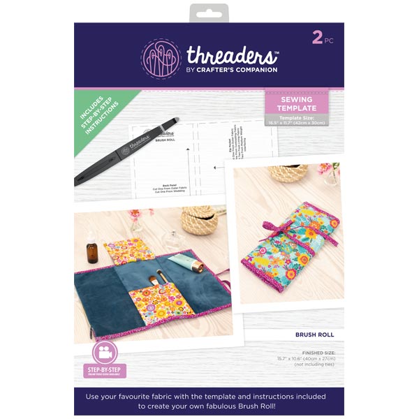 Threaders Sewing Templates Brush Roll | Set of 2