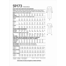 Simplicity S9173 Sewing Pattern Misses' Dress