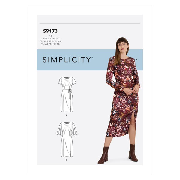 Simplicity S9173 Sewing Pattern Misses' Dress