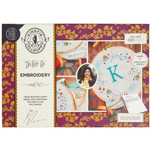 Kirstie Allsopp Embroidery Craft Kit Floral Monogram