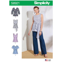 Simplicity S8921 Sewing Pattern Misses' Tops