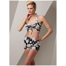 Vintage Vogue V9255 Sewing Pattern Misses' Lined Halter Bra & Shorts and Square Neck Cover-Up with Pockets