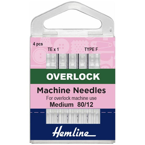 Hemline Overlocker/Serger Machine Needle Type F 80/12 TE x 1 | Set of 4