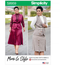Simplicity S8959 Sewing Pattern Misses' and Women's Top, Skirt, and Vest