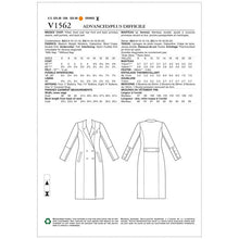 Vogue V1562 Sewing Pattern Misses' Double-Breasted Lined Coat with Back Belt