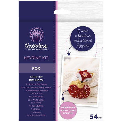 Threaders Felt Keyring Kit Fox | Set of 54