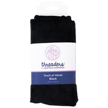 Threaders 50cm x 160cm Velvet Fabric Black | Touch Of Velvet Collection
